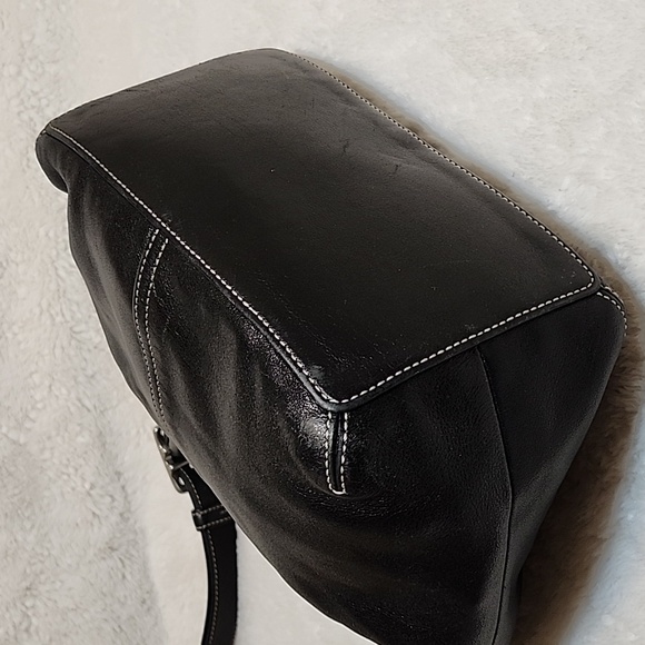 Coach Y2K Legacy Elegant Black Leather Convertible Crossbody Hobo Bag 9566 - Picture 10 of 16